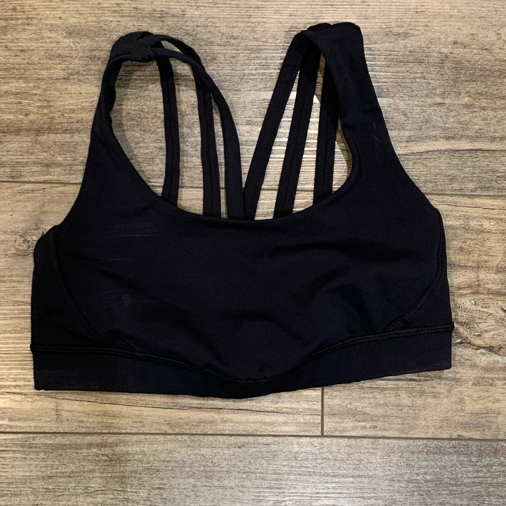Lululemon Black Strappy Sports Bra